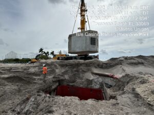 Hypower underground power work at The Pomp, Pompano Beach