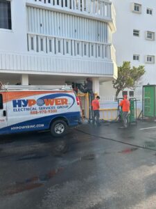Hypower electrical service upgrade at Century Plaza, Pompano Beach