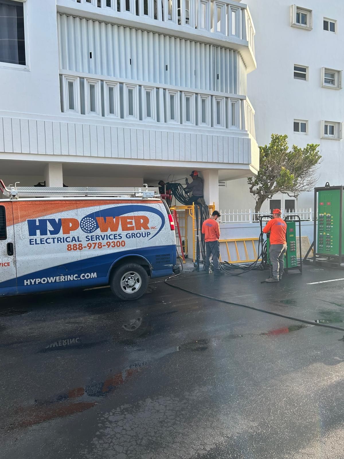 Hypower electrical service upgrade at Century Plaza, Pompano Beach